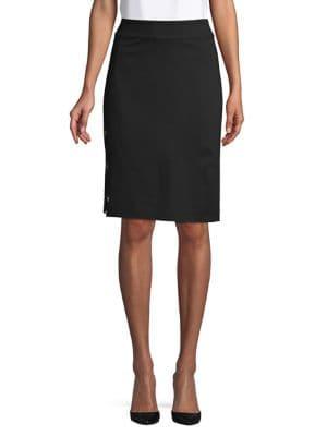 Imnyc Isaac Mizrahi Buttoned Stretch Skirt