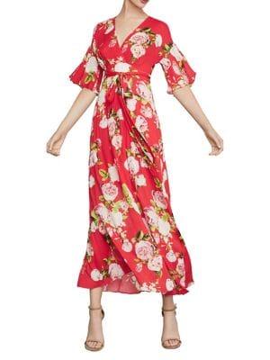 Bcbgmaxazria Rose Bloom Maxi Dress