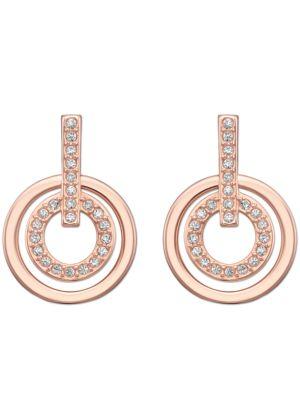 Swarovski Circle Rose Gold-plated Crystallized Earrings