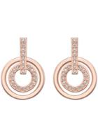 Swarovski Circle Rose Gold-plated Crystallized Earrings