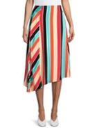 Astr The Label Monica Asymmetrical Striped Skirt