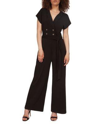 Dex Double-breasted Tie-waist Jumpsuit