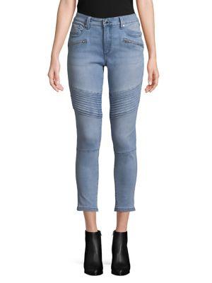 Ivanka Trump Pleated Cropped Skinny Jeans