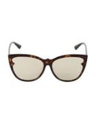 Mcq By Alexander Mcqueen 51mm Tortoiseshell Cat-eye Sunglasses