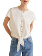 Mango Knotted Hem Top
