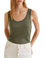 Mango Liseo Linen Tank Top