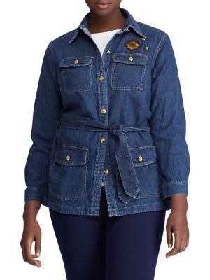 Lauren Ralph Lauren Plus Plus Bullion-patch Denim Jacket