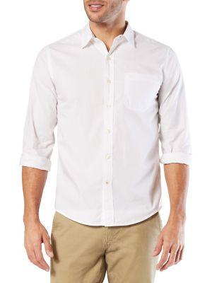 Dockers Premium Edition Slim-fit Laundered Poplin Cotton Button-down Shirt