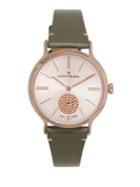 Lucky Brand Laurel Leather And Rose Goldtone Watch