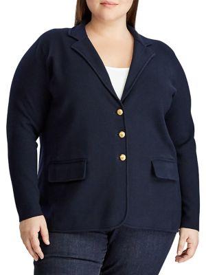 Lauren Ralph Lauren Plus Knit Sweater Blazer