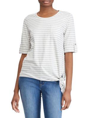 Lauren Ralph Lauren Knotted Striped Tee
