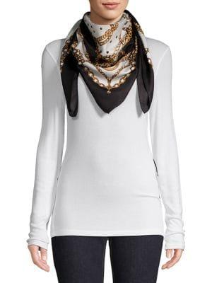 Collection 18 Chain-print Square Scarf