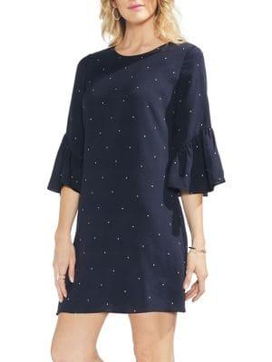 Vince Camuto Sapphire Bloom Ruffle Shift Dress
