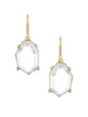 French Connection Irregular Stone Crystal Drop Earrings