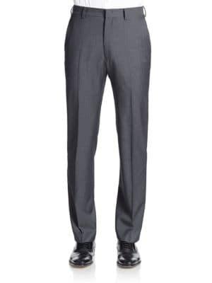 Dkny Straight-leg Wool Dress Pants