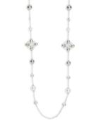 Nadri Floral Faux Pearl And Crystal Station Necklace