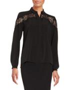 T Tahari Lace-trimmed Blouse
