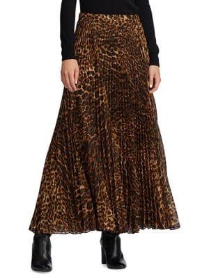 Lauren Ralph Lauren Pleated Georgette Skirt