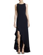 Calvin Klein Twilight Sleeveless Ruffled Gown