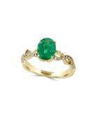 Effy Brasilica Emerald, Diamond And 14k Yellow Gold Double Helix Ring