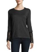 Vince Camuto Laced-sleeve Pullover Sweater