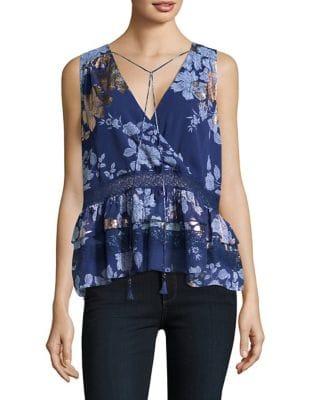 Highline Collective Floral Surplice Top