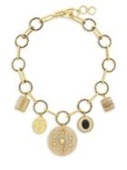 Etienne Aigner Horn & Bone Charm Necklace