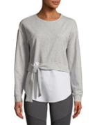 Two By Vince Camuto Tie Waist Sweatshirt