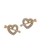 Lonna & Lilly Crystal Heart Stud Earrings