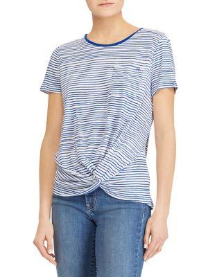 Lauren Ralph Lauren Petite Twist-front Tee