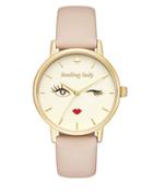 Kate Spade New York Metro Stainless Steel And Leather Leading Lady Watch