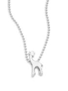 Alex Woo Sterling Silver Giraffe Icon Necklace