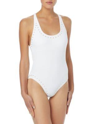 Michael Michael Kors Luxe Stud Cross-back One-piece Swimsuit