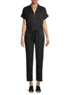 Lord & Taylor Self-tie Zip-front Jumpsuit