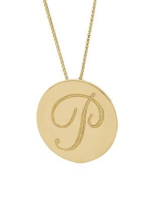 Lord & Taylor 14k Yellow Gold Initial Pendant Necklace