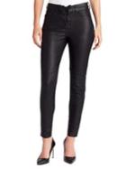 William Rast Pefect Skinny Mid Rise Coated Moto Jeans