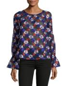 Ella Moss Embroidered Long-sleeve Blouse
