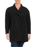 Jones New York Plus Wool-blend Oversized Collar Coat