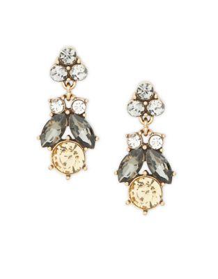 Design Lab Lord & Taylor Cluster Crystal Drop Earrings