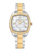Fendi F221134500d1 Momento Two-tone Diamond Mother-of-pearl Stainless Steel Bracelet Watch