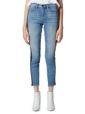 Blank Nyc Rainbow Side Stripe Cropped Jeans