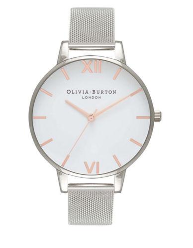 Olivia Burton White Dial Mesh Stainless Steel & Mesh-strap Watch