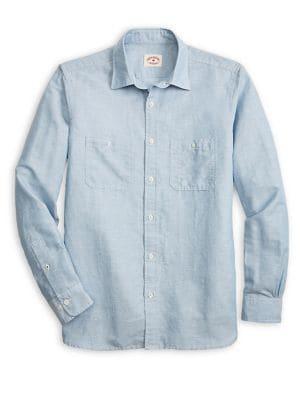 Brooks Brothers Red Fleece Chambray Button-down Shirt