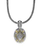 Effy Diamond, Sterling Silver And 18k Yellow Gold Pendant Necklace