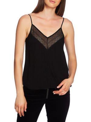 1.state Sheer Lace-front Camisole