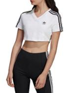 Adidas Side Stripe Cropped Tee