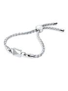 Michael Kors Sterling Silver & Crystal Cord Bracelet