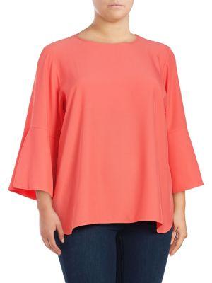 Calvin Klein Plus Bell Sleeve Top