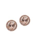 Givenchy Rose-goldplated & Crystal Halo Button Earrings