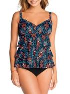 Shape Solver Taperstry Printed Tiered Tankini